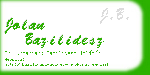 jolan bazilidesz business card